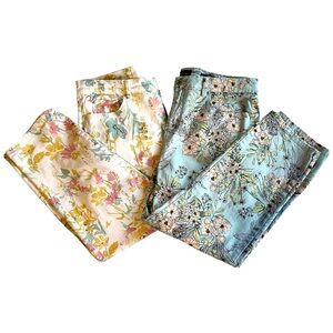 Charter Club Bristol Floral Pastel Capri Pants Bundle Size 12 Spring Summer